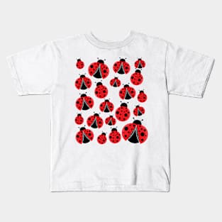 Ladybug Flying & Still Group Kids T-Shirt